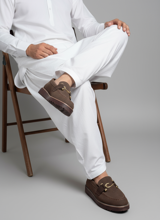 Mans Sweat lather Shoes Brown