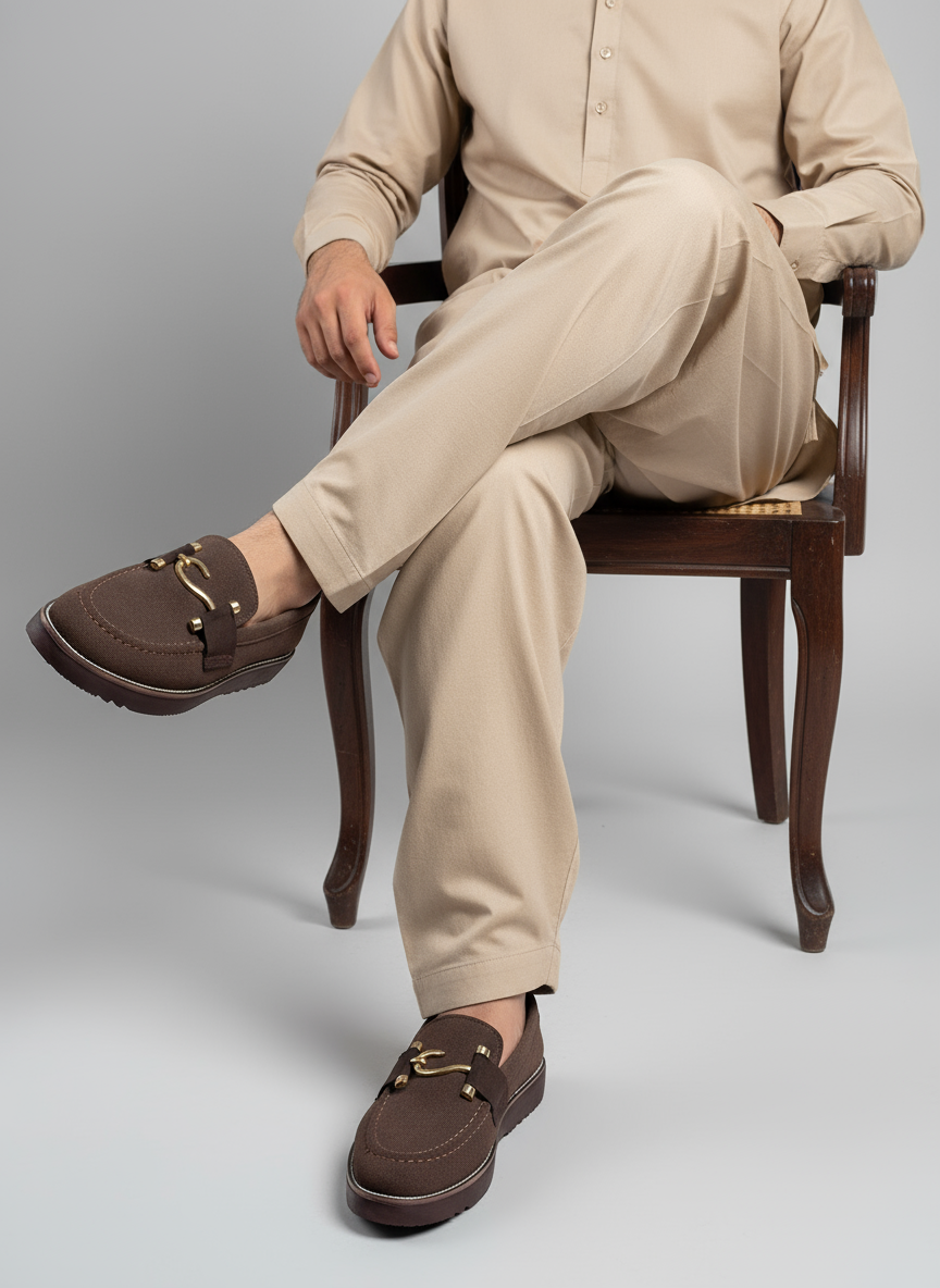 Mans Sweat lather Shoes Brown