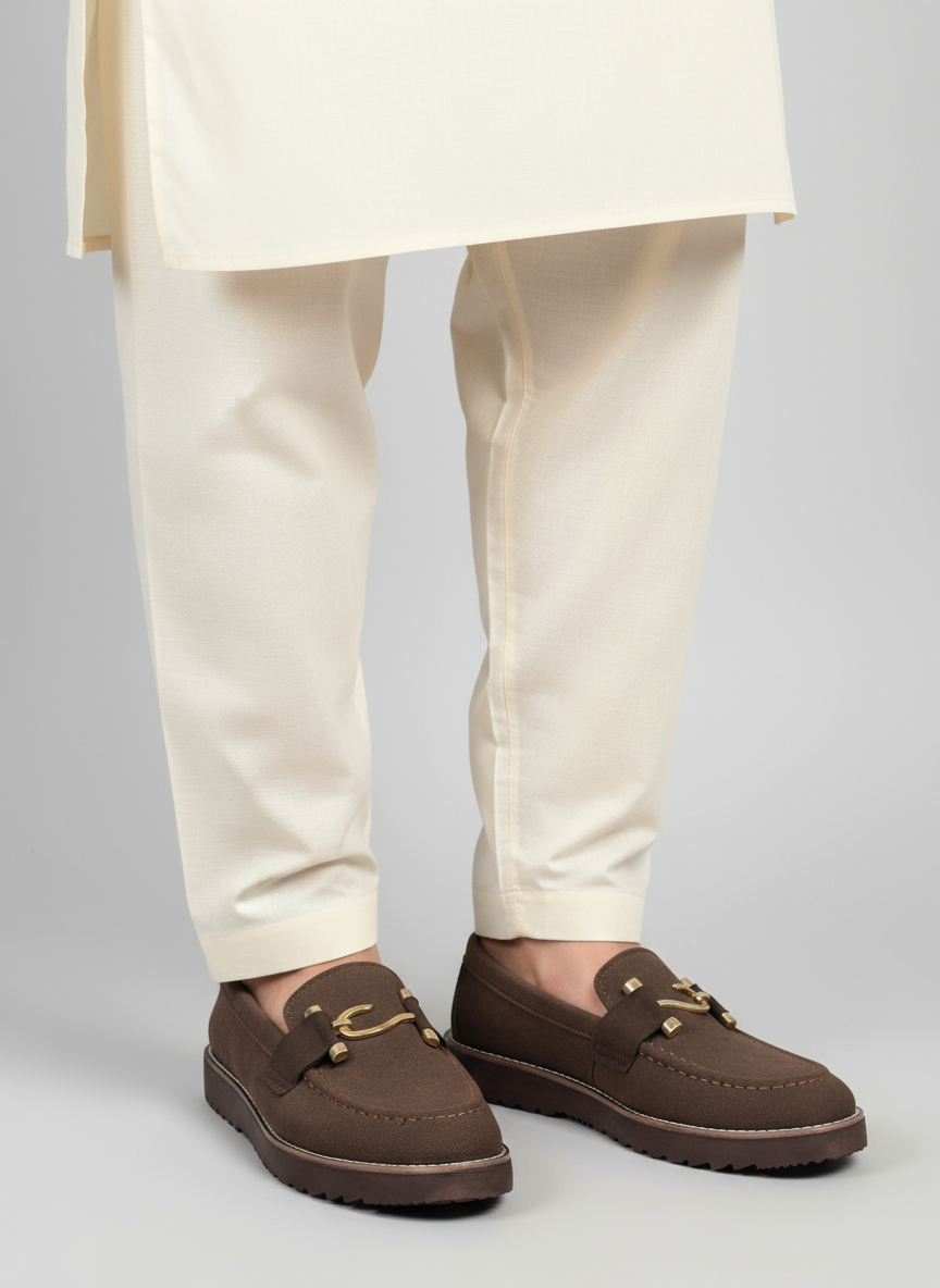 Mans Sweat lather Shoes Brown