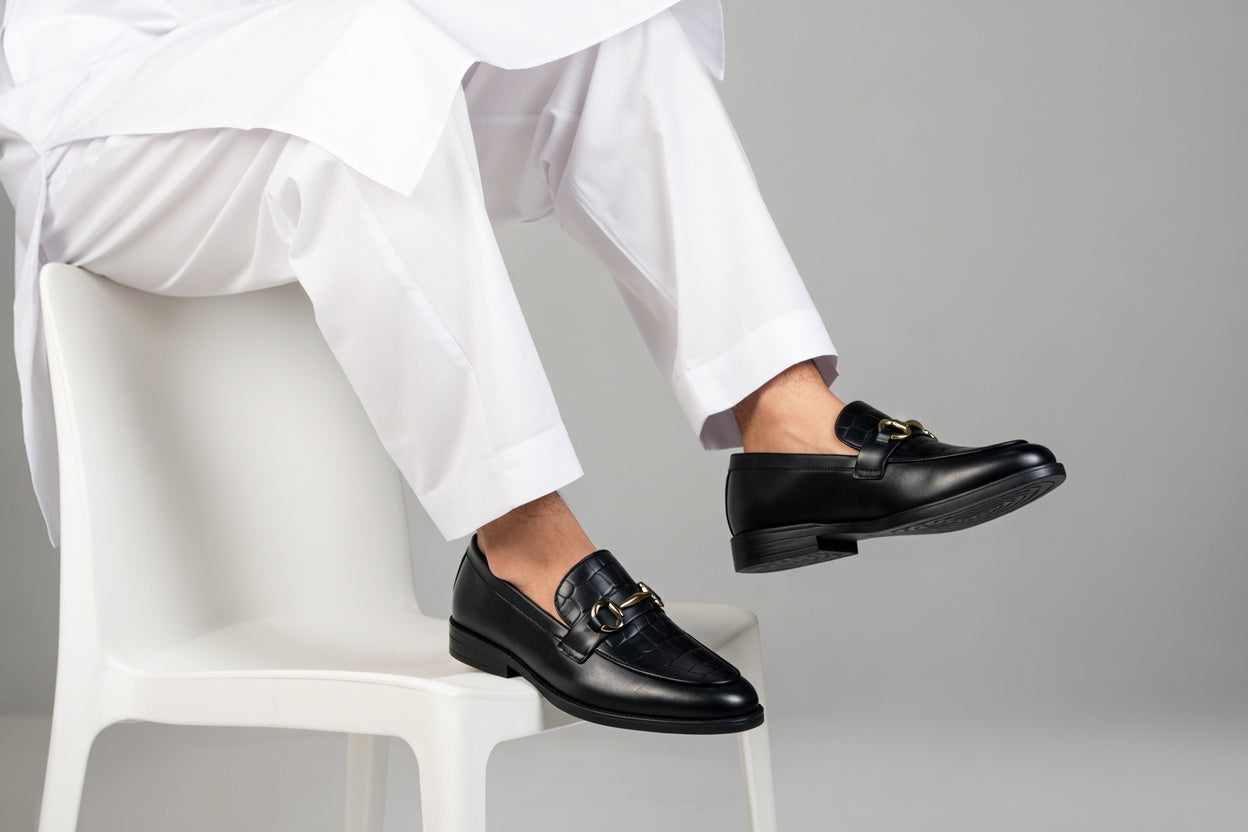 Men Formal ShoPremium Black Leather Loafers for Men