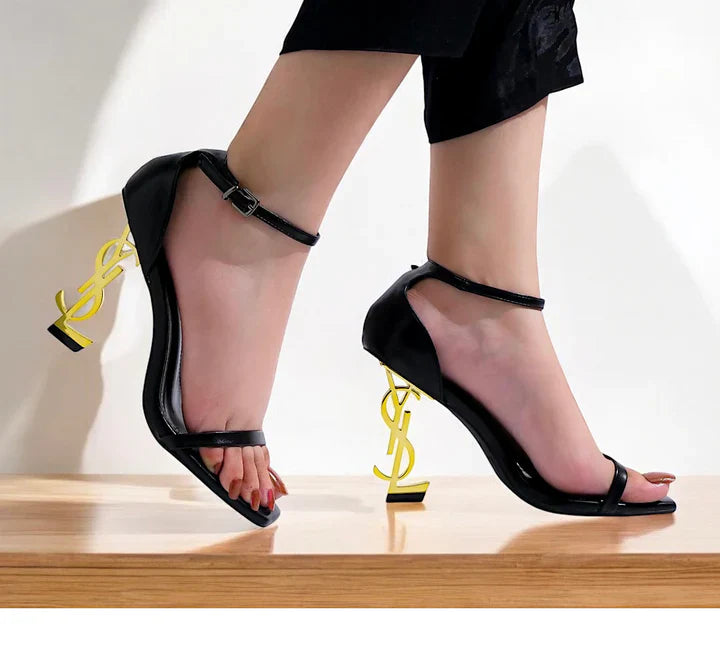 Black YSL Heel Opyum Black Heel