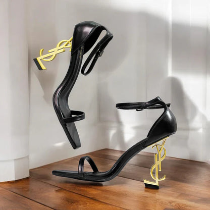 Black YSL Heel Opyum Black Heel