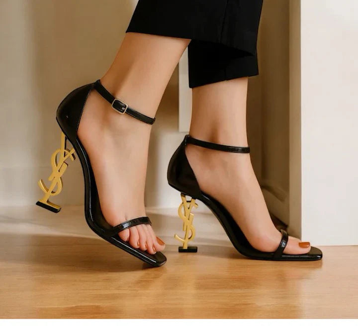 Black YSL Heel Opyum Black Heel