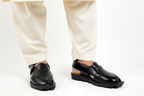 Hand made peshawari Chappal Black